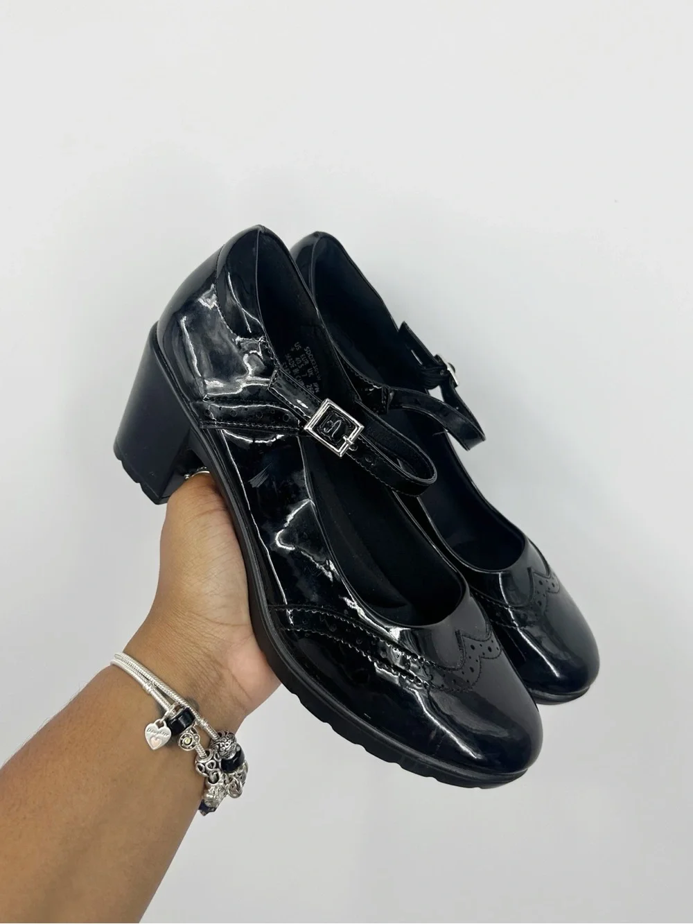 Vintage Y2K Style Black Dream Paris Oxford Mary Jane Shoes Size Women's 9 Goth
